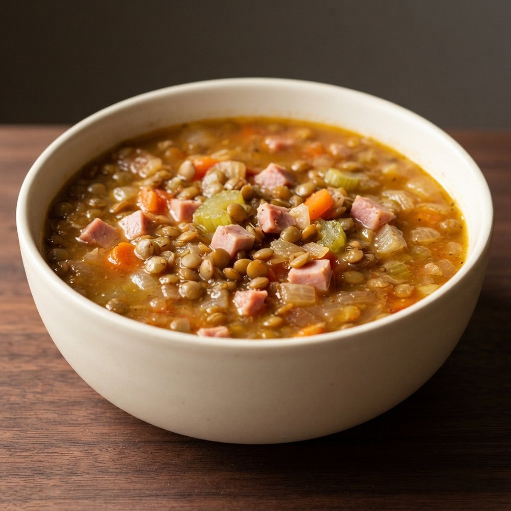 Crockpot Ham and Lentil Soup