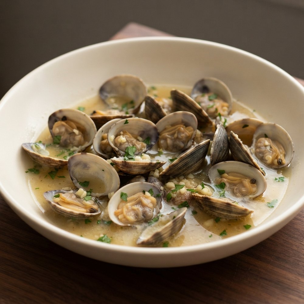Scott Ure’s Garlic White Wine Clams