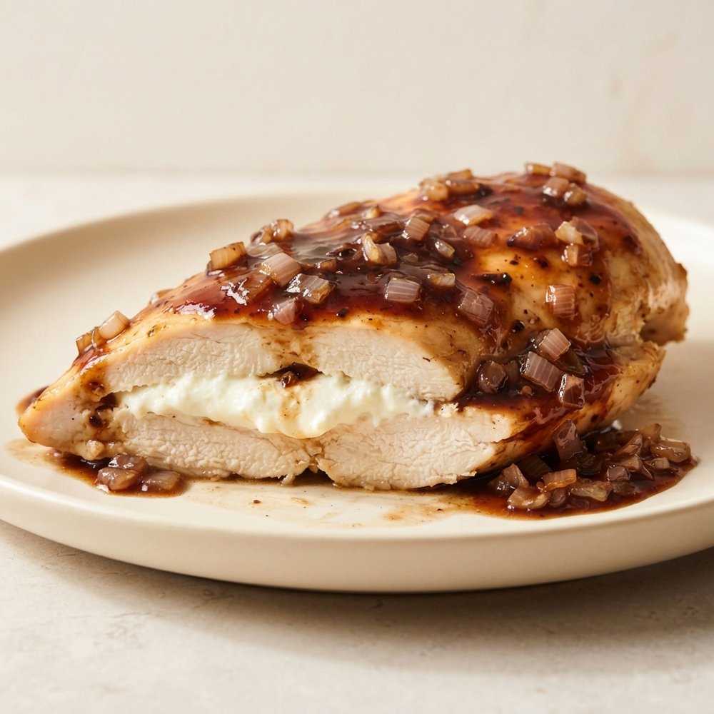 Goat Cheese–Filled Chicken with Balsamic Glaze