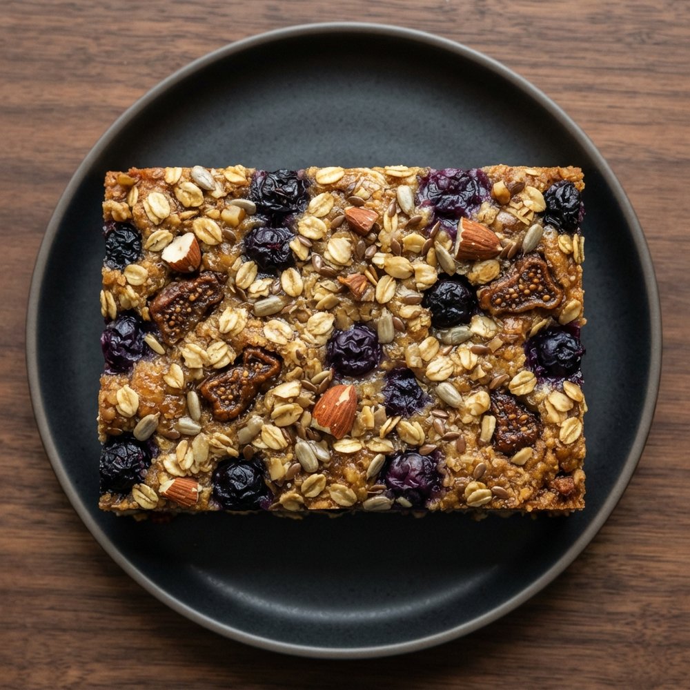 Banana Blueberry Morning Oat Bars