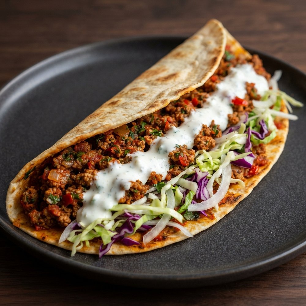 Turkish Lahmacun Flatbread