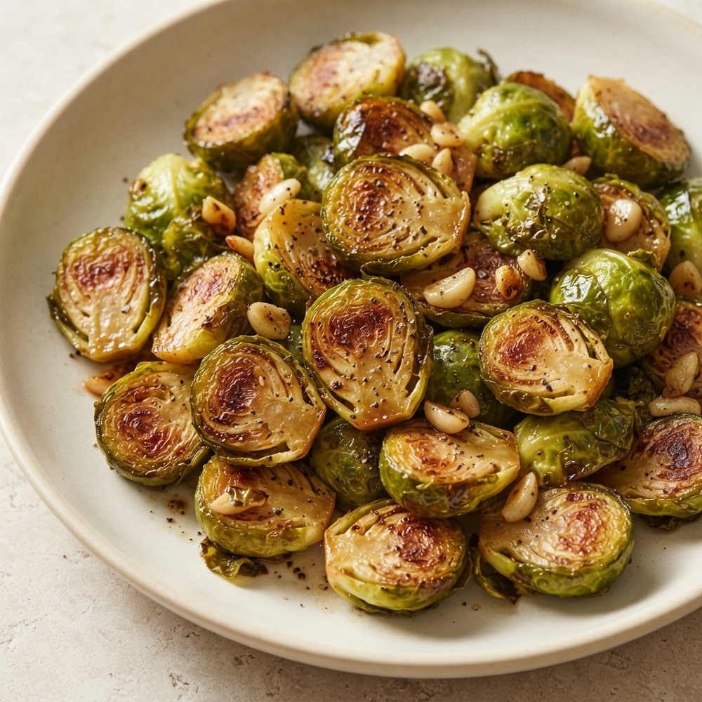 Oven-Roasted Brussels Sprouts with Garlic