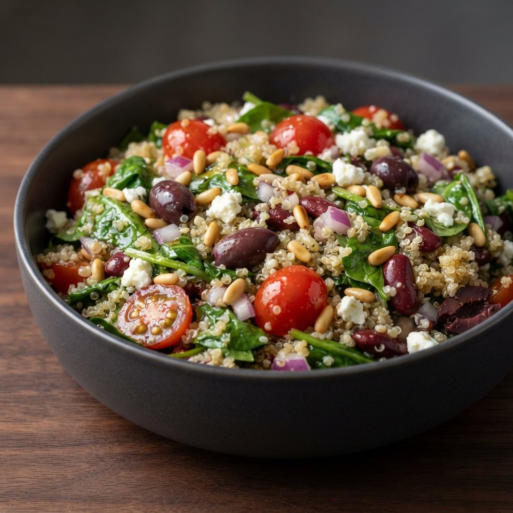 Mediterranean Quinoa Salad with Feta and Olives