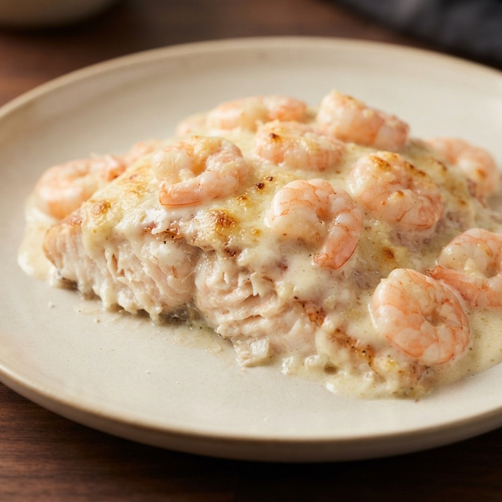 Oven-Baked Red Snapper with Shrimp