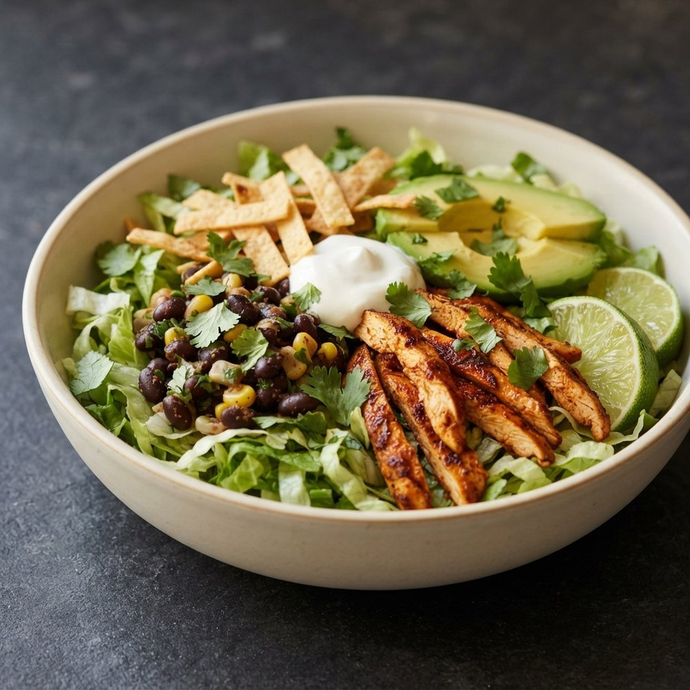 Spiced Chicken Taco Bowl Salad