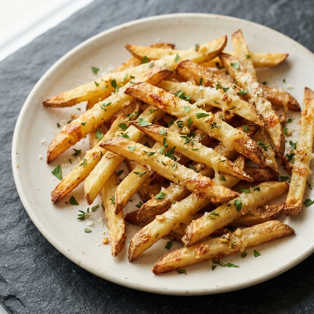 Crispy Baked Parmesan-Garlic Fries