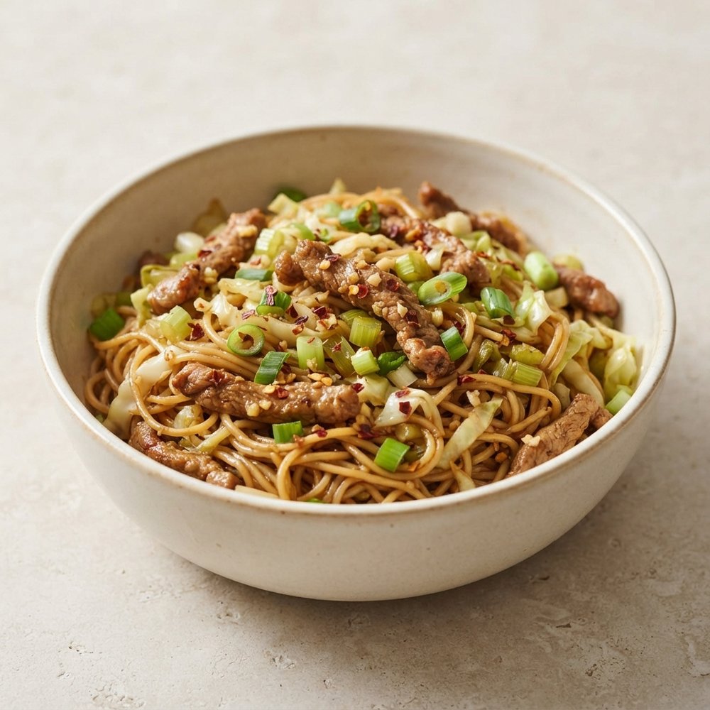 Spiced Indonesian Pork Noodle Bowl