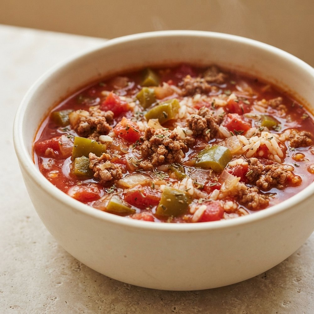 Hearty Stuffed Bell Pepper Soup