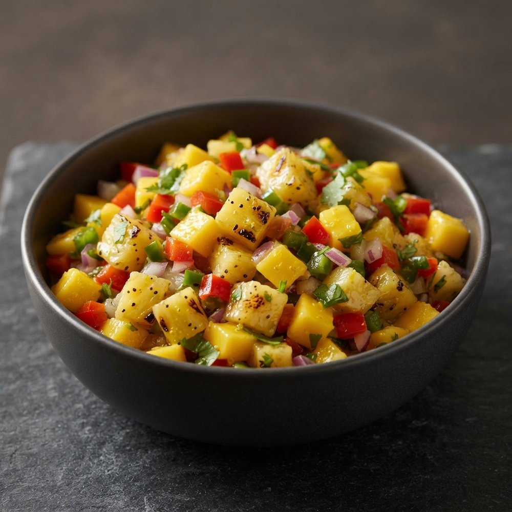 Charred Pineapple and Mango Salsa