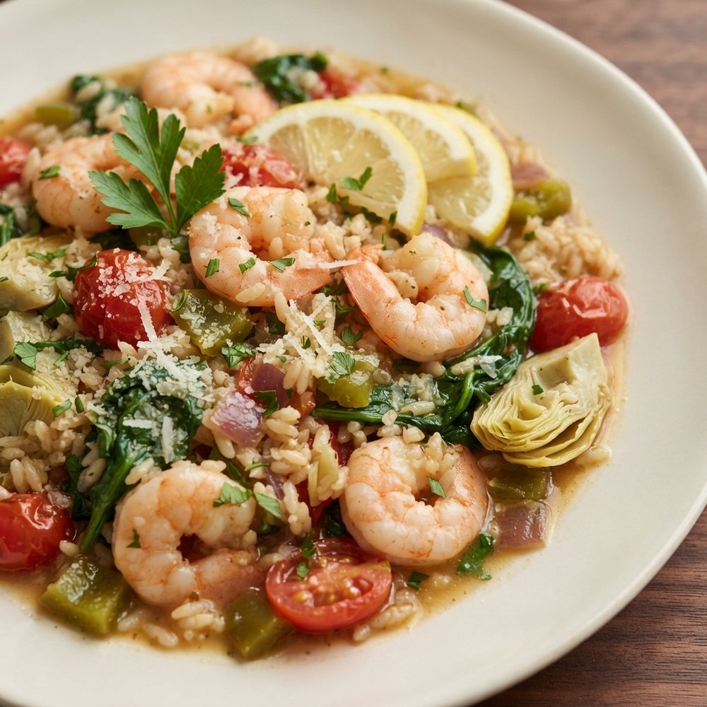 Mediterranean One-Pan Shrimp with Vegetables