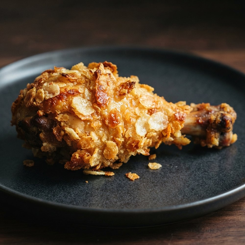 Crisp-Coated Potato Flake Chicken Legs