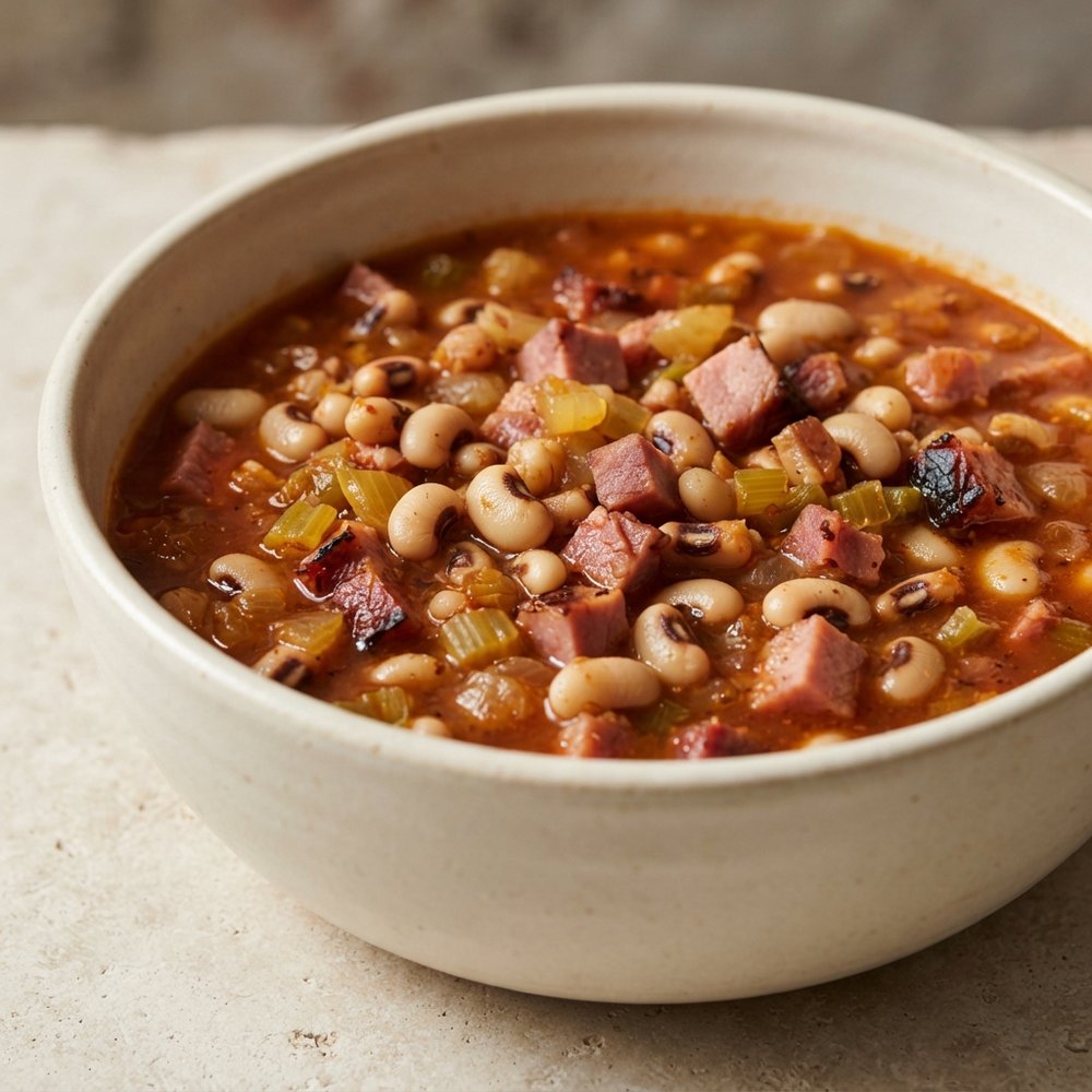 Black-Eyed Peas Stew with Smoked Ham Leftovers