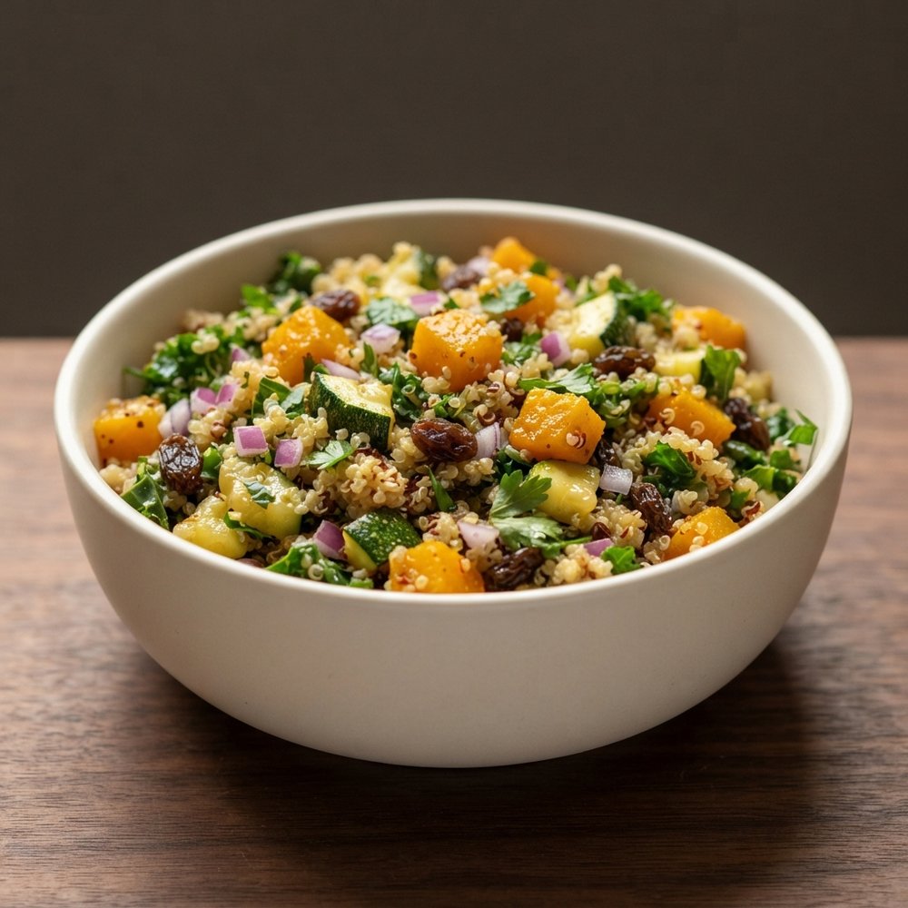 Quinoa Salad with Butternut Squash and Kale