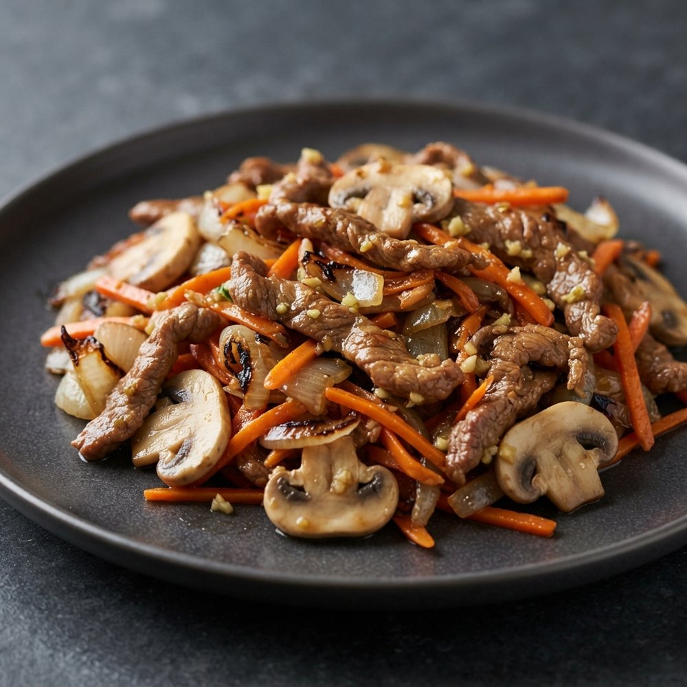 Ginger Pork and Mushroom Stir-Fry