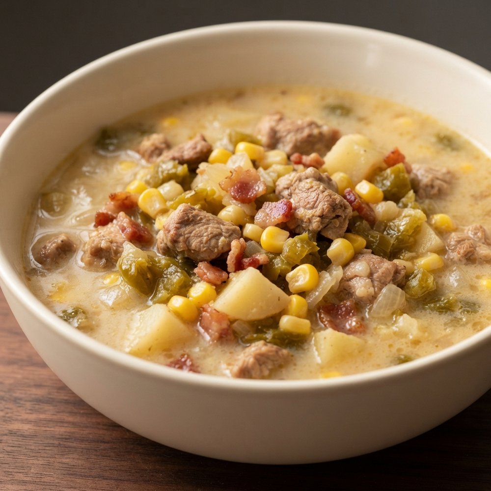 Pressure Cooker Pork and Hatch Green Chile Stew