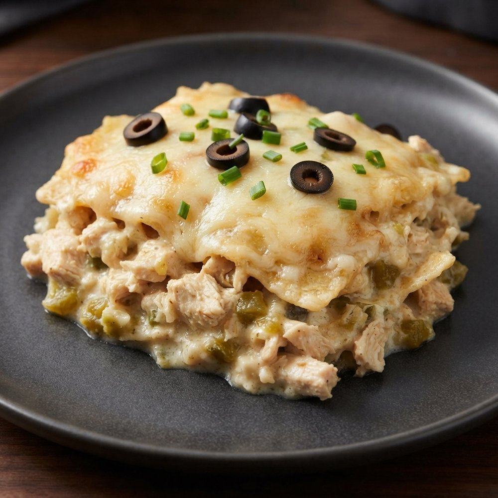 White Chicken Enchilada Slow-Cooker Casserole
