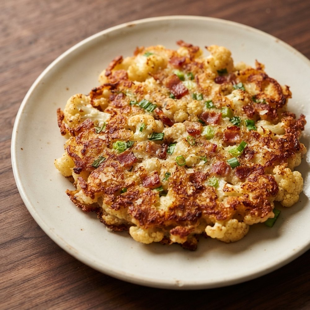Crispy Cauliflower Bacon Fritters