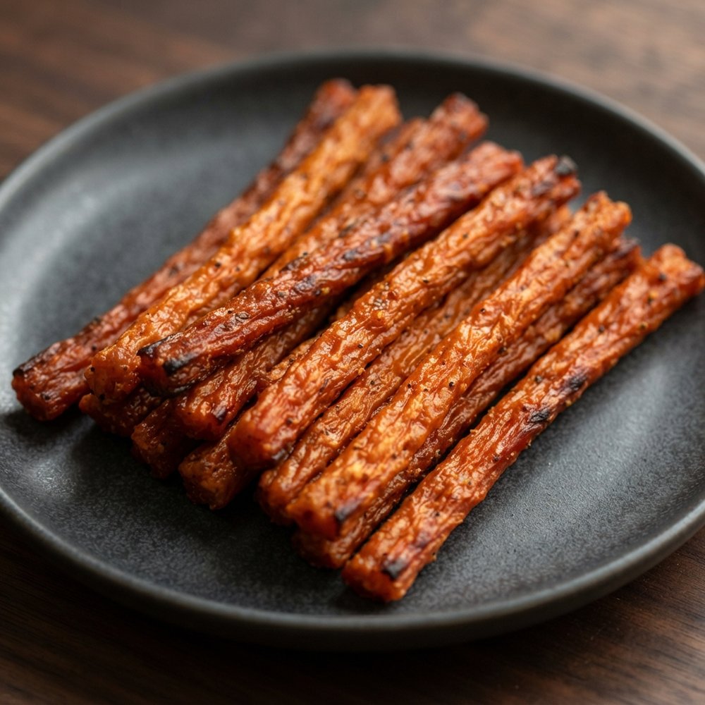 Buffalo-Style Chicken Jerky Sticks in the Air Fryer Oven
