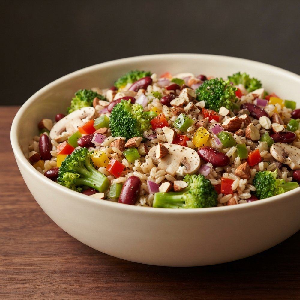 Crunchy Brown Rice and Bean Salad