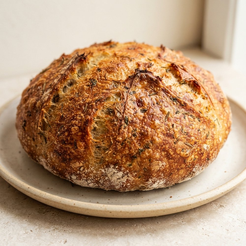 Overnight No-Knead Artisan Loaf