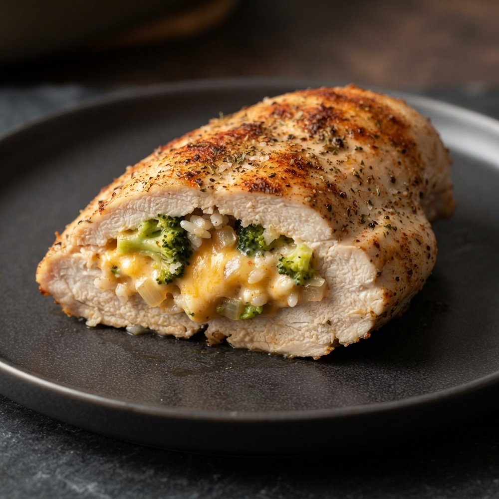 Broccoli and Cheddar Stuffed Chicken Breasts