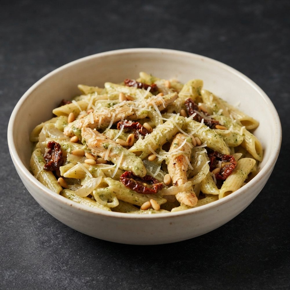 Creamy Pesto Chicken with Penne Pasta