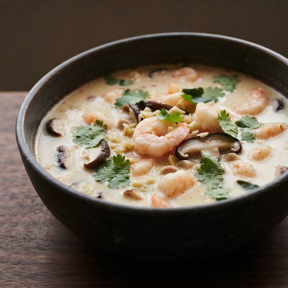 Thai Coconut Shrimp Soup with Lemongrass