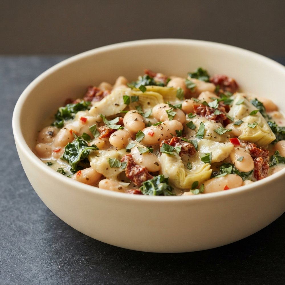 Tuscan Creamed White Beans Skillet