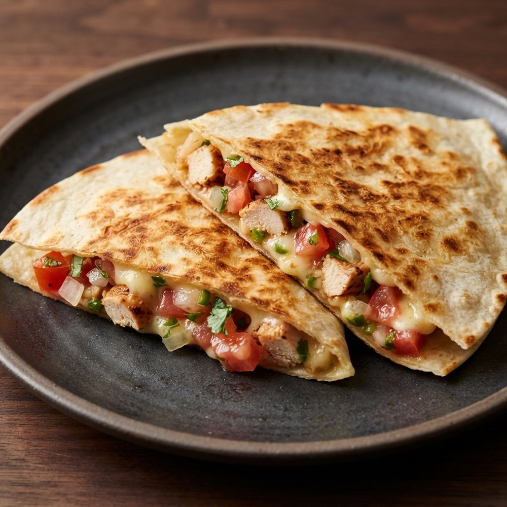 Cherry Wood-Smoked Chicken Breast Quesadillas with Pico de Gallo