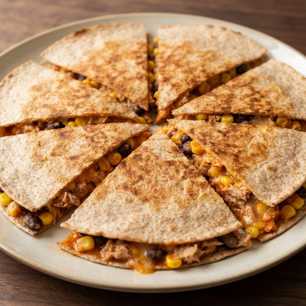 Buffalo Tuna and Black Bean Quesadillas