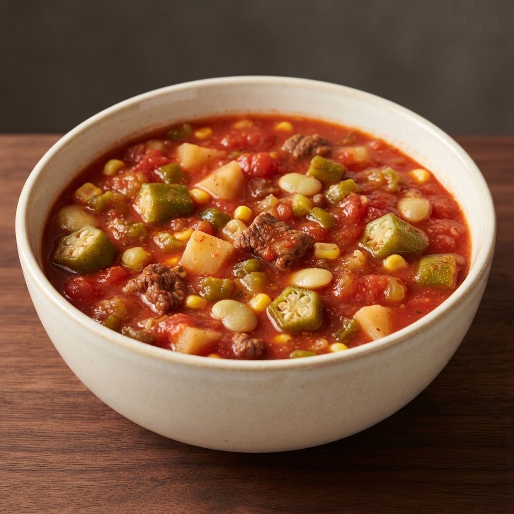 Down-Home Beef Stew with Okra and Tomatoes