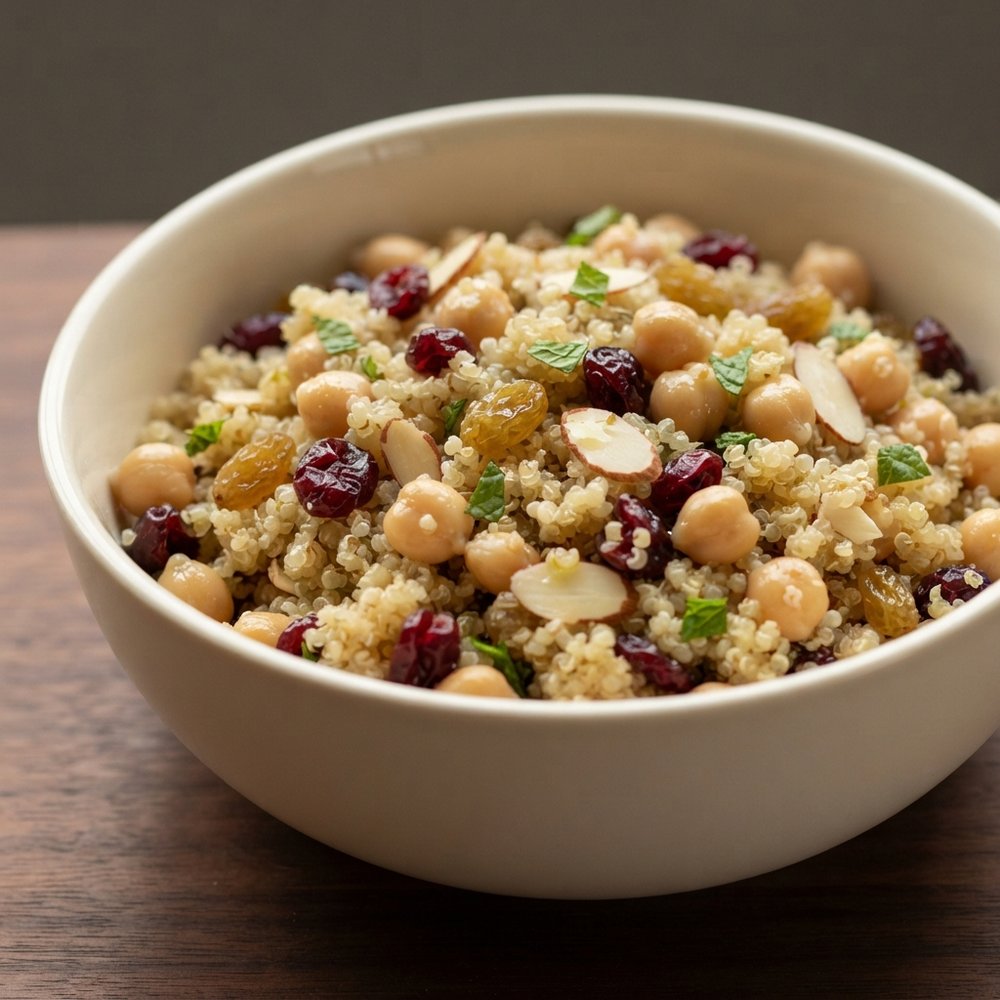 Quinoa Salad with Chickpeas and Mint