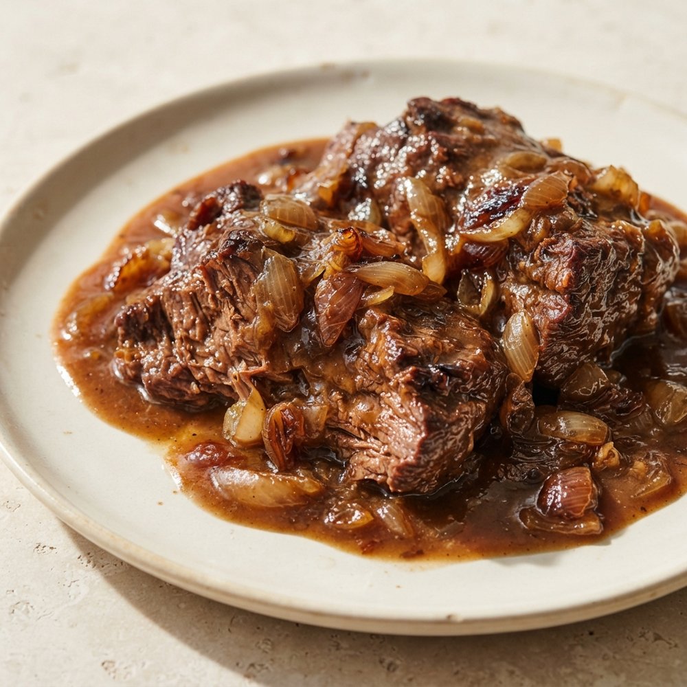 Coffee-Braised Beef Roast with Pan Gravy