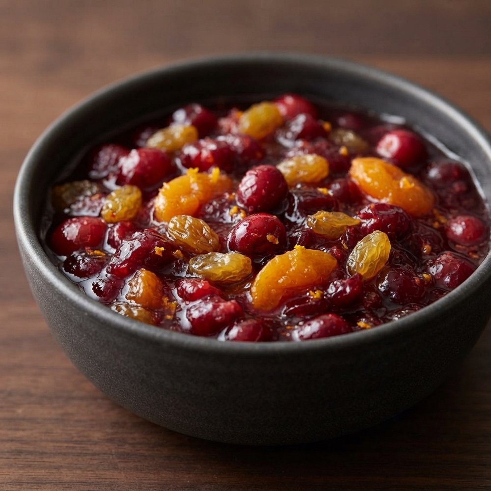 Cranberry-Orange Sauce with Apricots and Golden Raisins