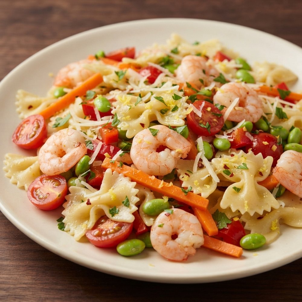 Quick Shrimp & Vegetable Pasta Fresca