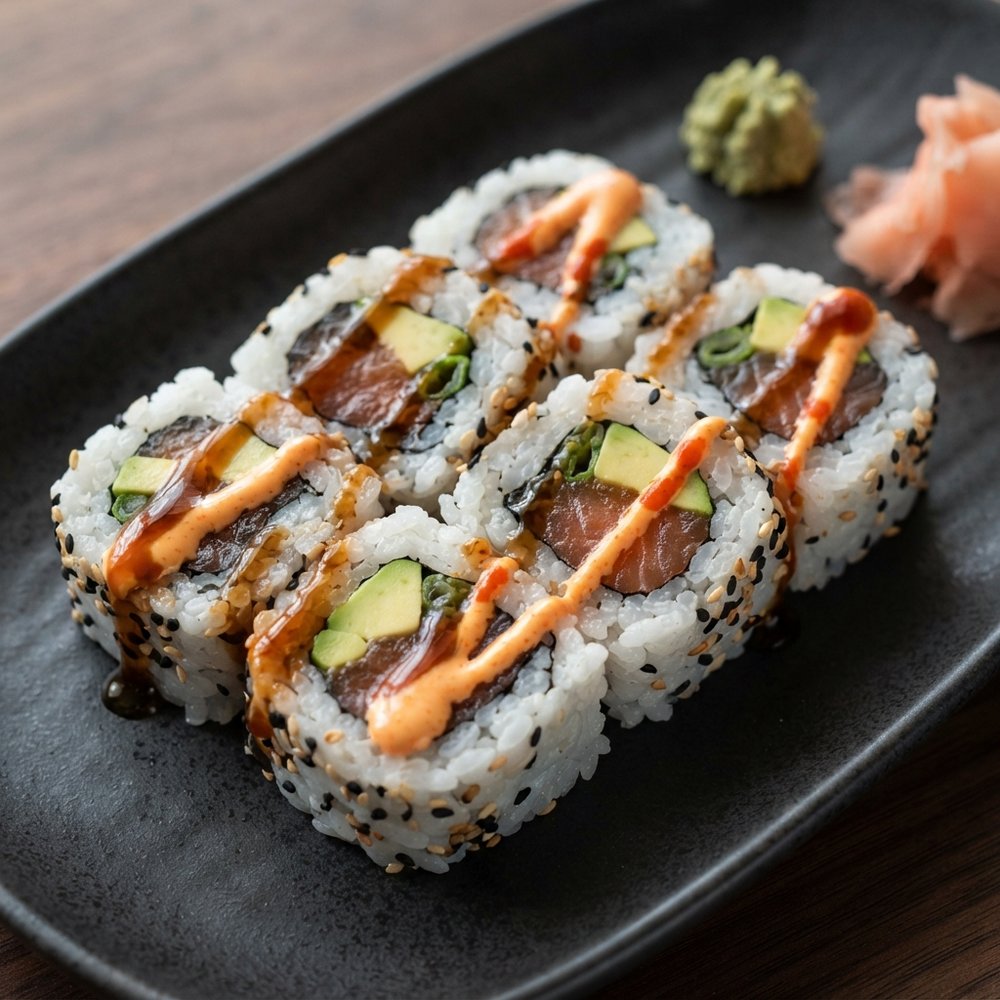 Fiery Salmon Maki Rolls