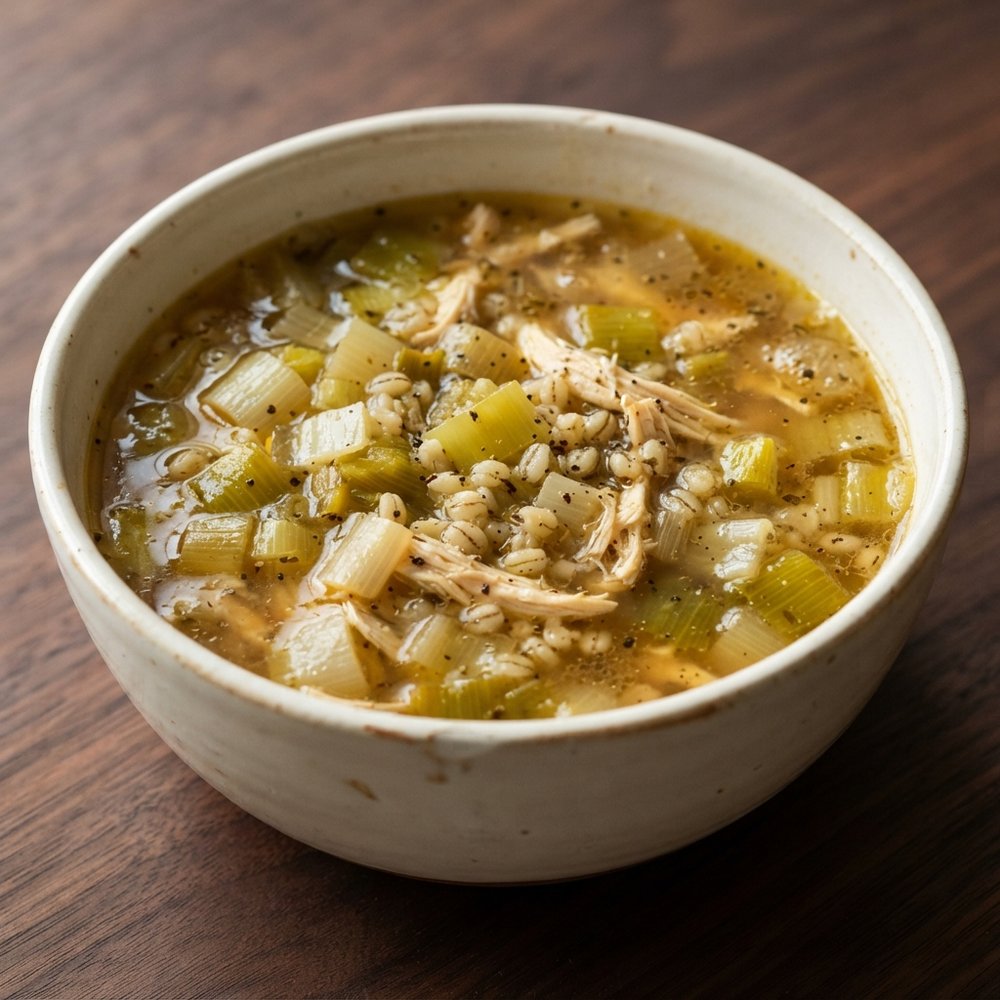 Scottish Chicken and Leek Soup with Barley