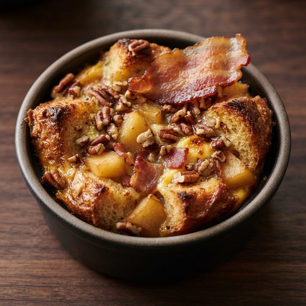 Air Fryer Apple and Bacon French Toast Cups