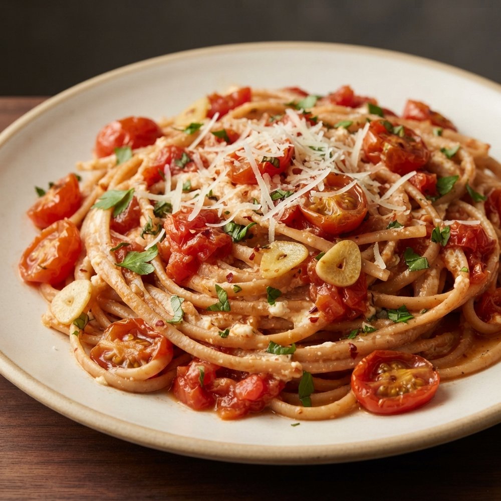 Burst Cherry Tomato Linguine