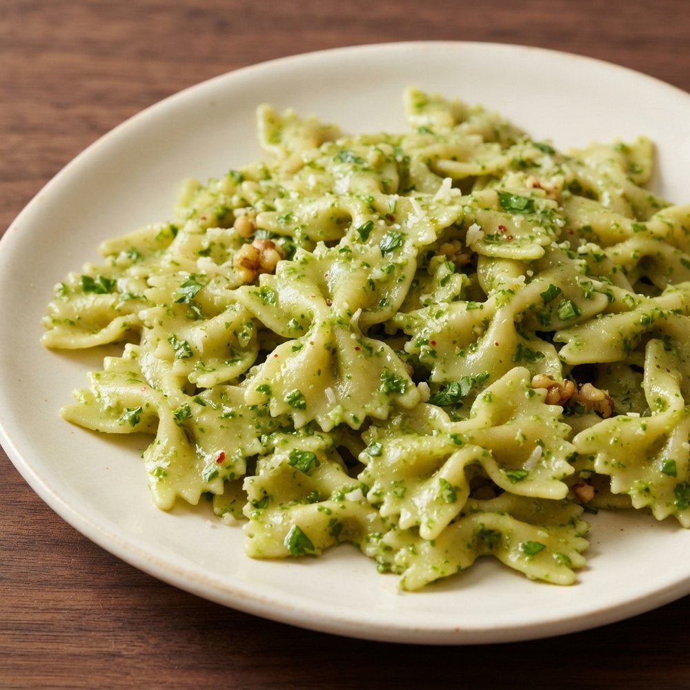 Bright Cilantro Pesto Bowties