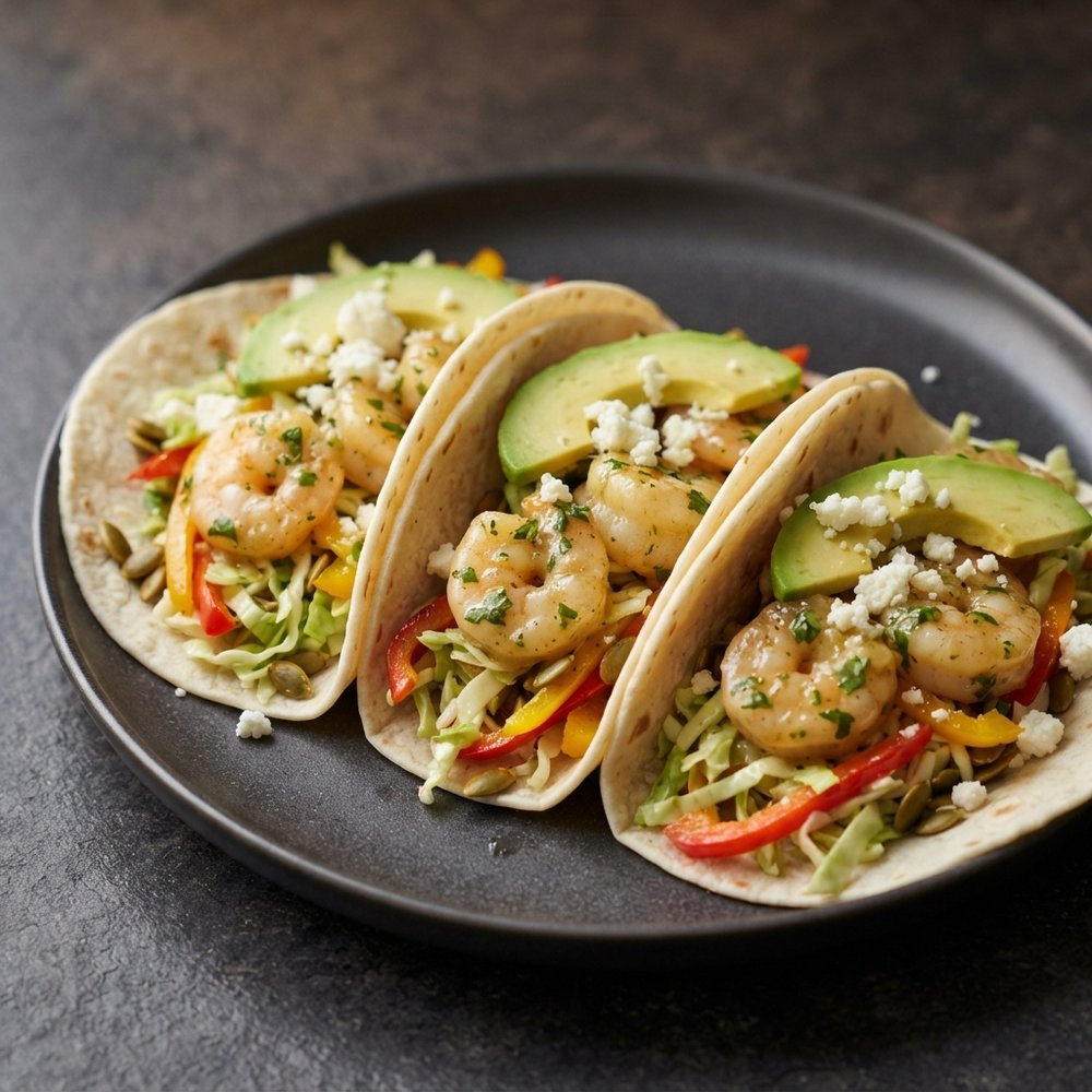 Cilantro-Lime Air Fryer Shrimp Tacos