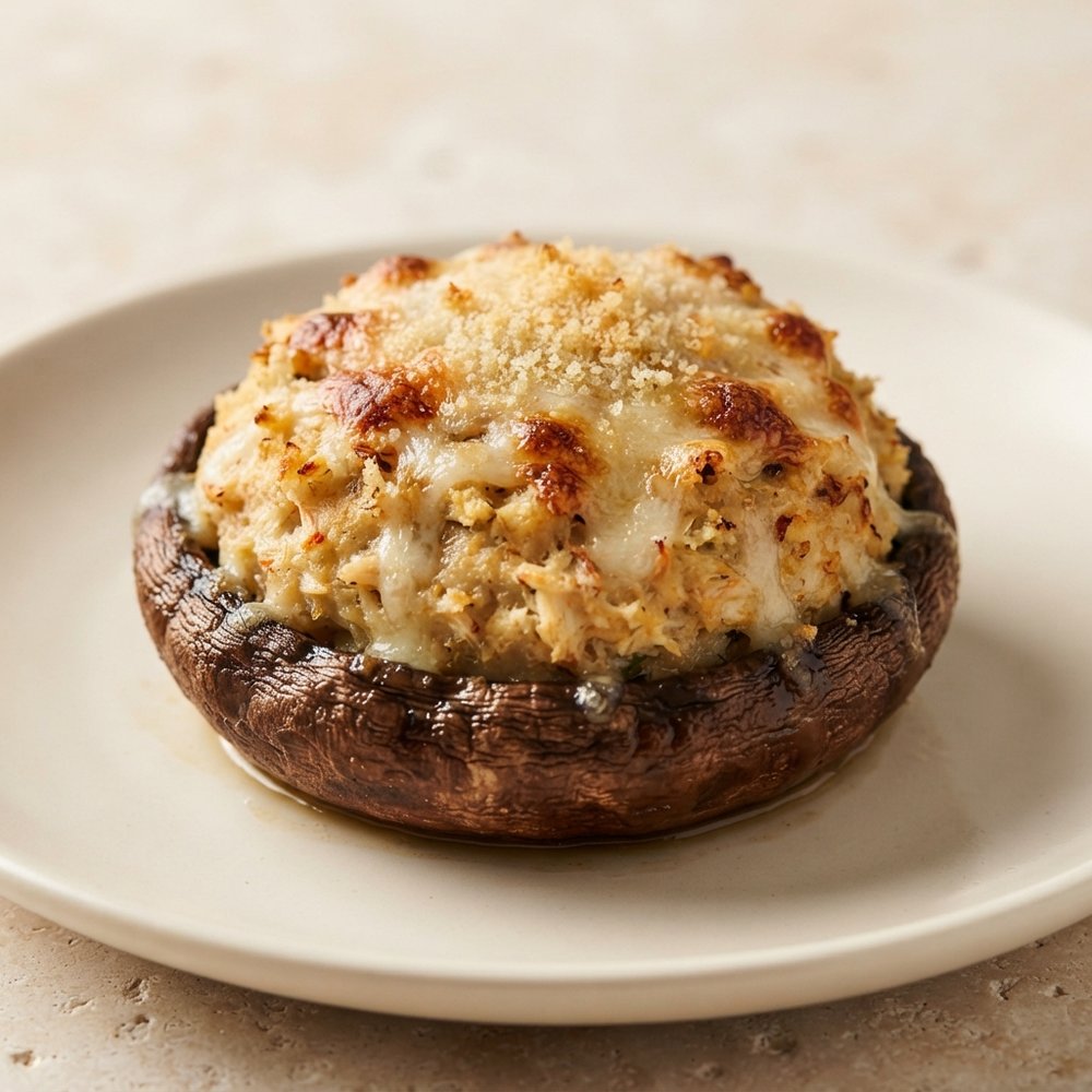 Crab-Stuffed Portobello Caps