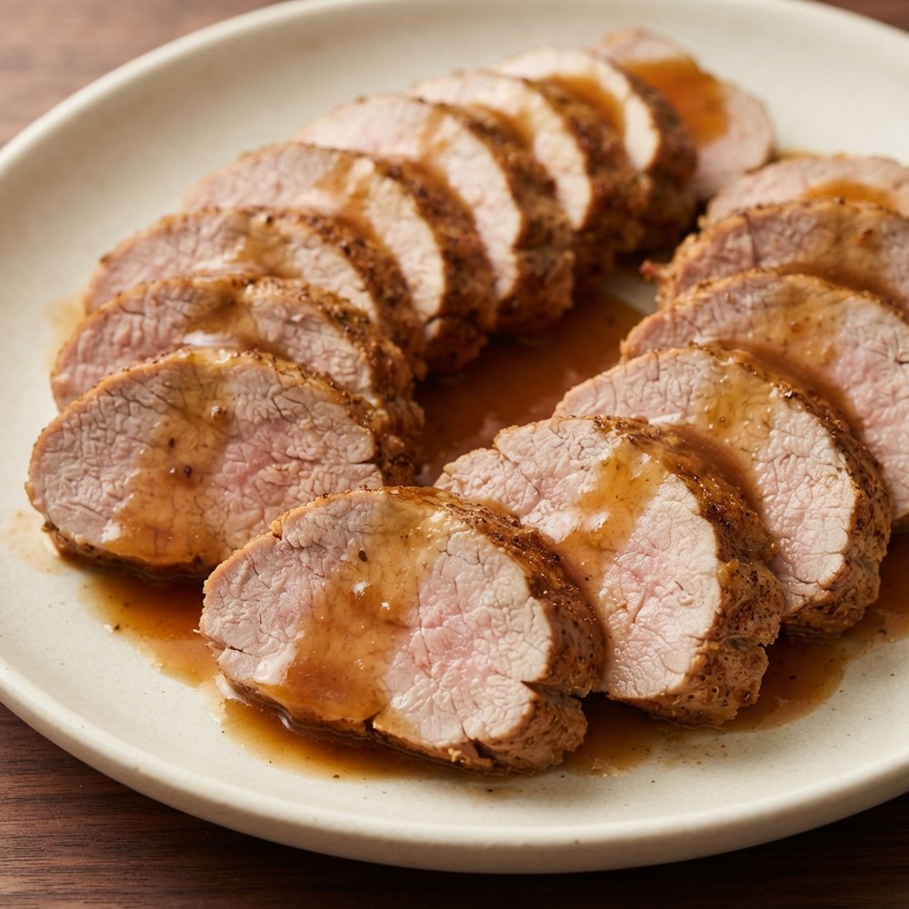 Pork Tenderloin with Apple Cider Au Jus