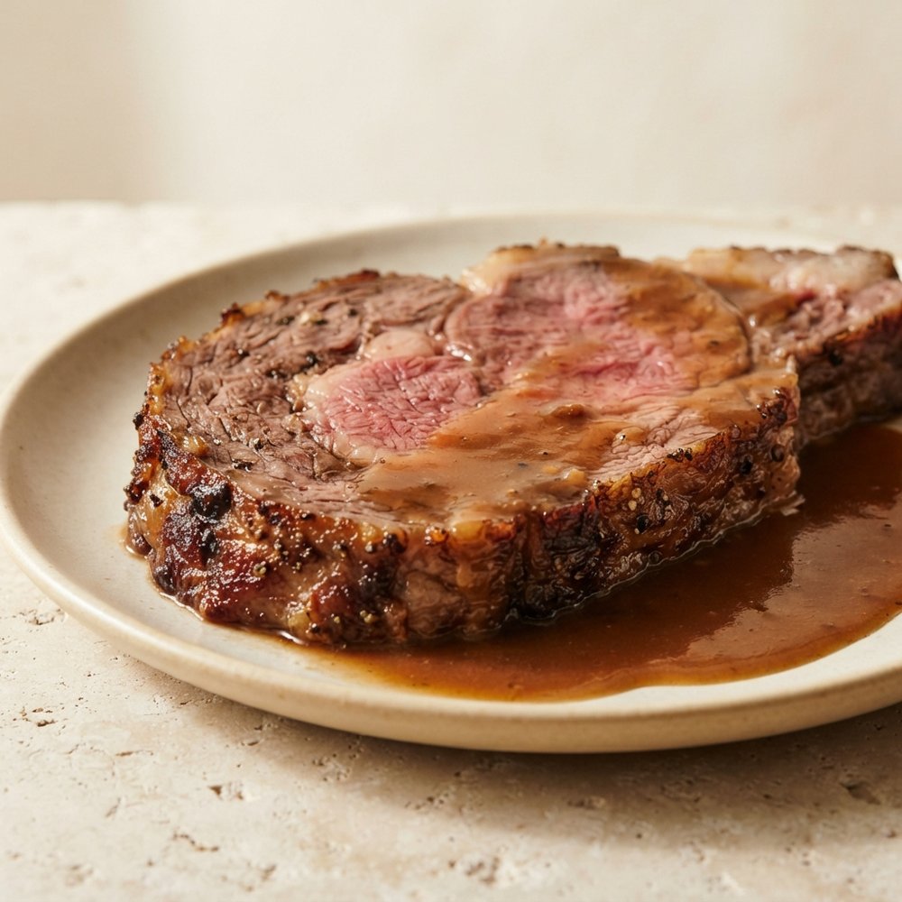 Cast-Iron Prime Rib with Pan Gravy