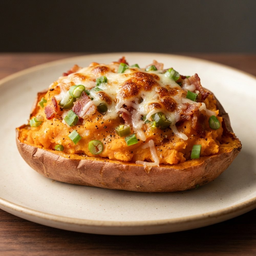 Bacon-Stuffed Twice-Baked Sweet Potatoes