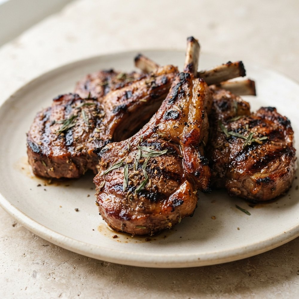 Brown Sugar–Glazed Grilled Lamb Chops