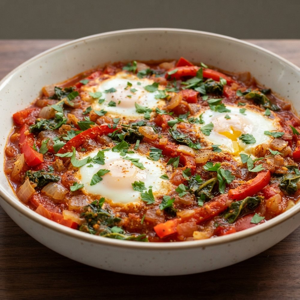 Instant Pot Paleo and Keto Egg Shakshuka with Kale