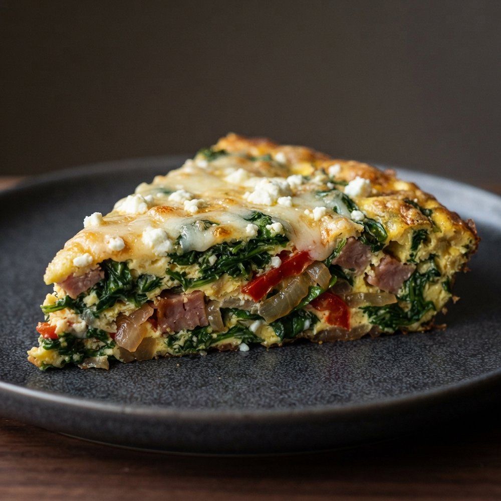 Spinach and Ham Egg Frittata