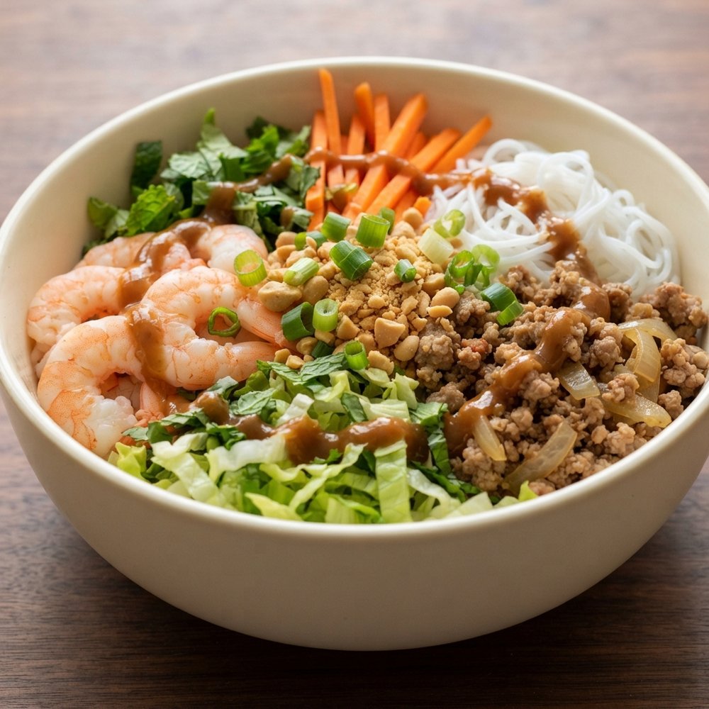 Vietnamese Summer Roll-Inspired Noodle Bowl