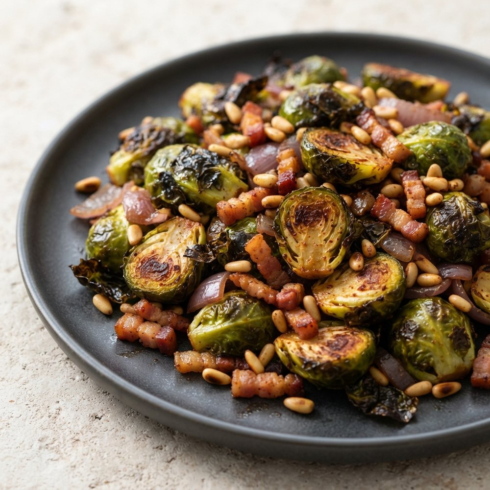 Crispy Bacon Roasted Brussels Sprouts
